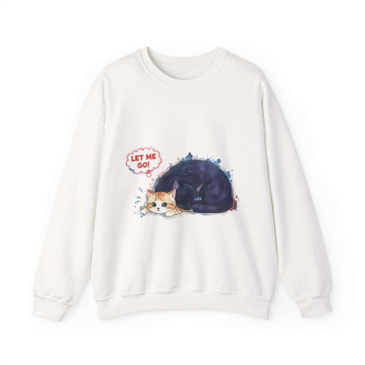 Watercolor Cat painting Unisex Crewneck Sweatshirt style 1