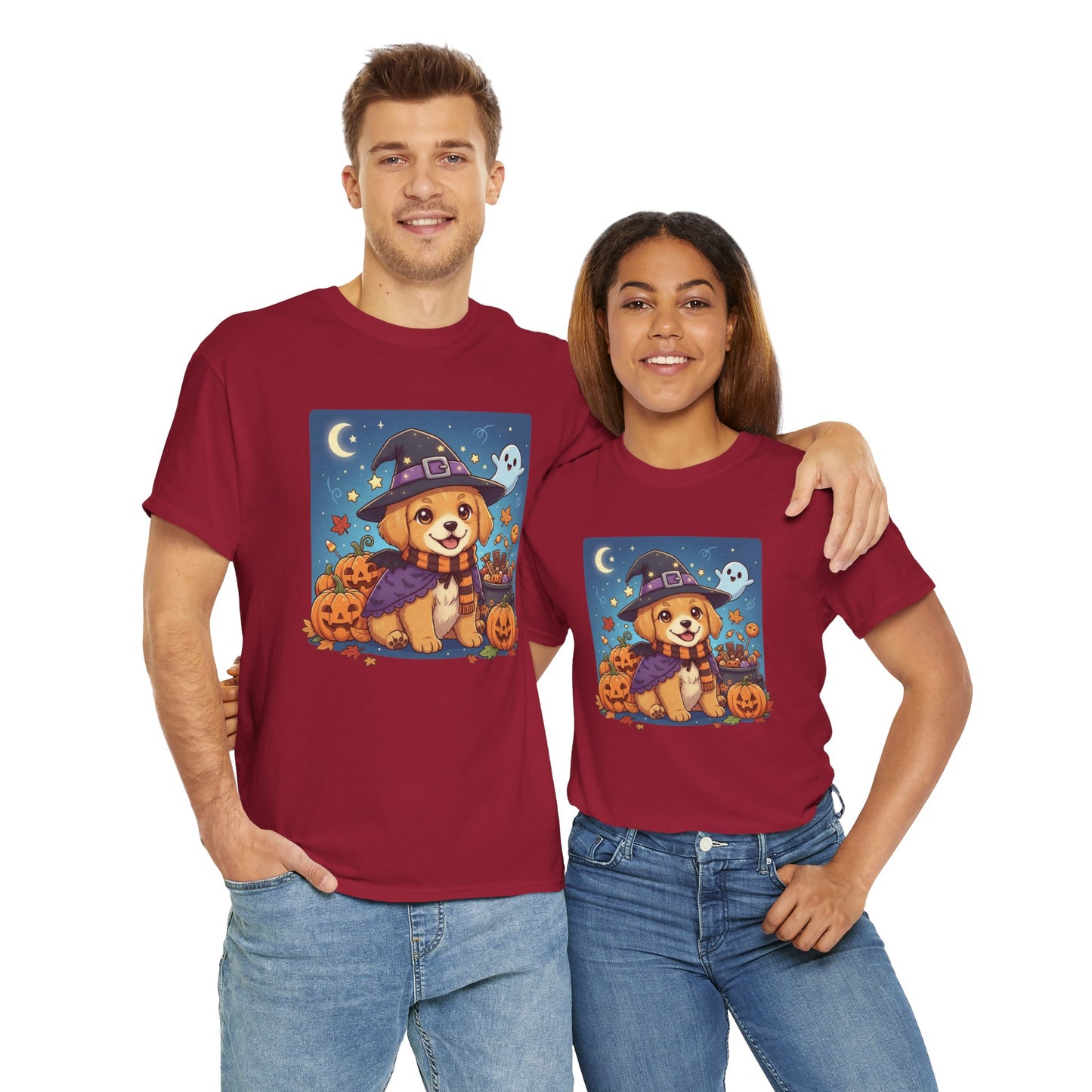 Halloween cute puppy anime style 2 Unisex Tee - Cute Dog T-Shirt for Pet Lovers, Dog Owners, Sports Enthusiasts, Gifts for Animal Lovers, Casual Everyday Wear