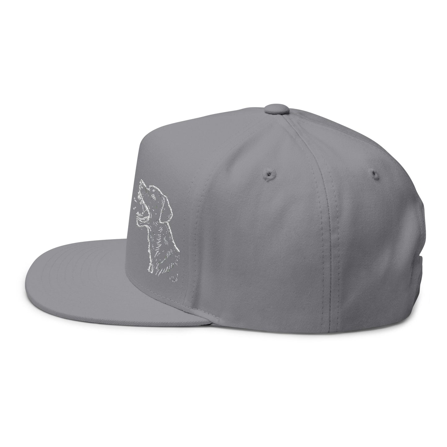 Stylish Dog Lover Flat Bill Cap style 1, Embroidered Hat for Pet Lovers, Dog Mom/Dad Gift, Casual Attire Accessory, Unique Cap for Everyday Wear