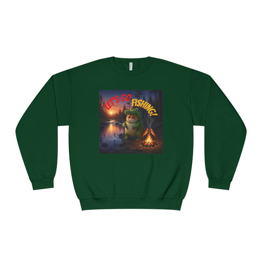 Crocodile Cat Fishing Unisex NuBlend Sweatshirt style 2