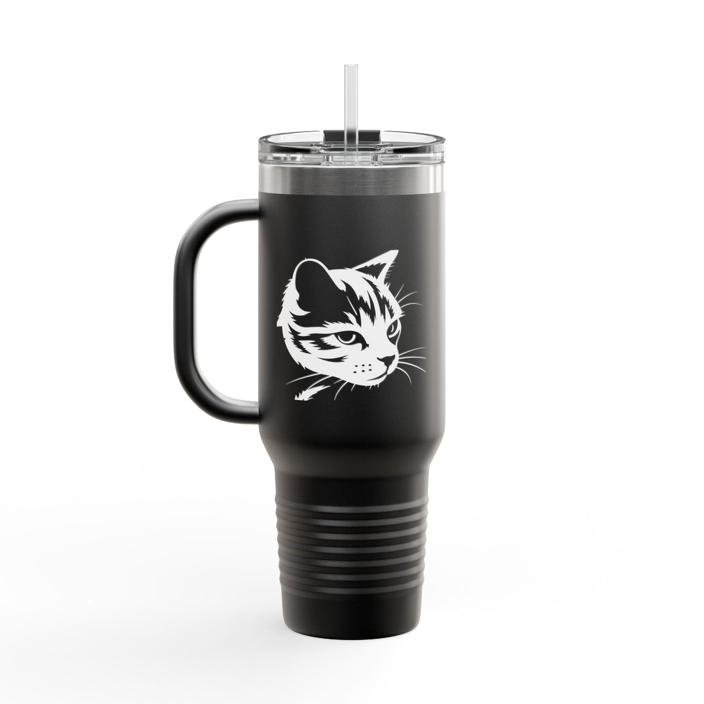 Cat Lover's Insulated Travel Mug, 40oz - Perfect for Coffee, Tea, Gifts for Pet Owners, Cat-Themed Drinkware, Valentine's Day, Birthday