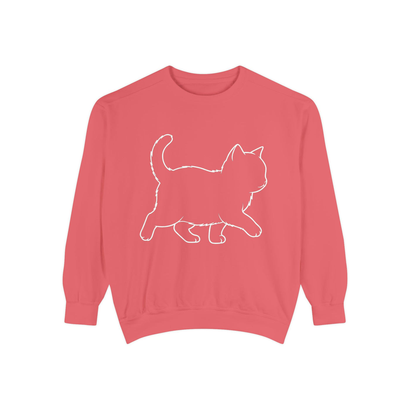 Walking Cat Shadow style 1 Cozy Graphic Unisex Crewneck Sweatshirt