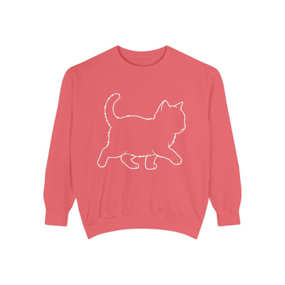 Walking Cat Shadow style 1 Cozy Graphic Unisex Crewneck Sweatshirt