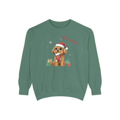Puppy wait for Christmas presents Unisex Crewneck Sweatshirt style 8