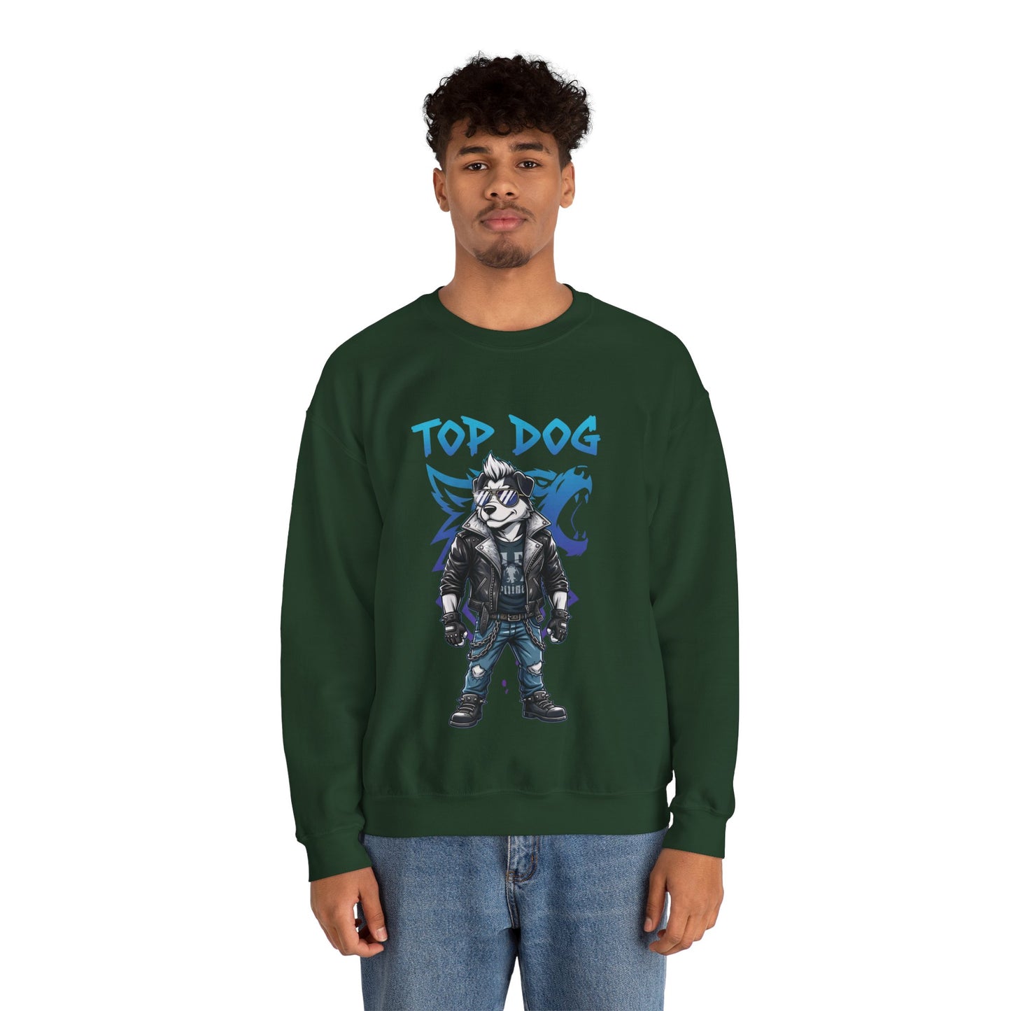 Cool Dog Unisex Heavy Blend Crewneck Sweatshirt style 1