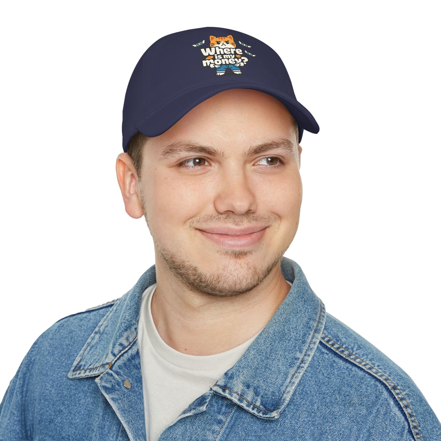 Where is my money Cute Cat Low Profile Cap Hat