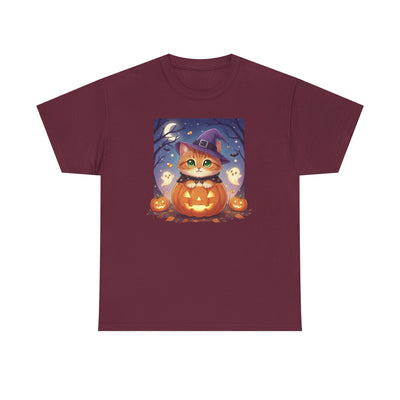 Halloween cute kitten anime style 2 Unisex Tee - Cute Cat T-Shirt for Pet Lovers, Cat Owners, Sports Enthusiasts, Gifts for Animal Lovers, Casual Everyday Wear