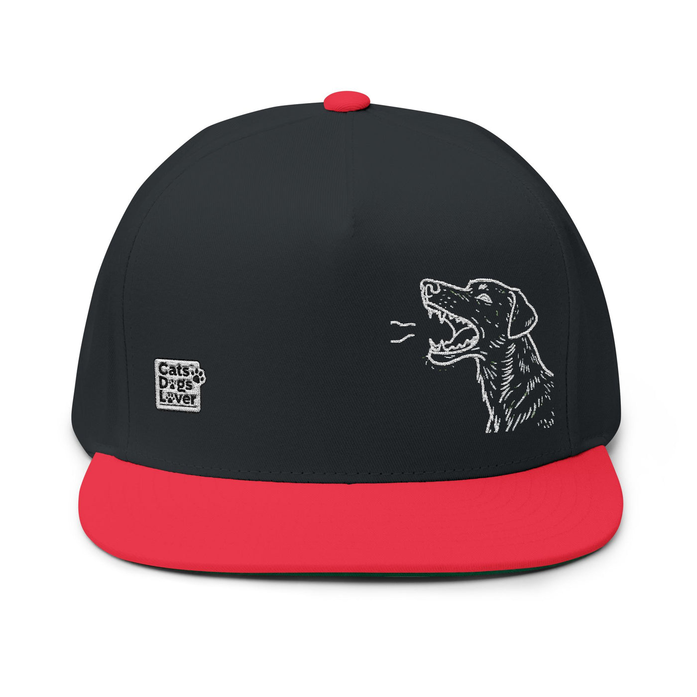 Stylish Dog Lover Flat Bill Cap style 1, Embroidered Hat for Pet Lovers, Dog Mom/Dad Gift, Casual Attire Accessory, Unique Cap for Everyday Wear