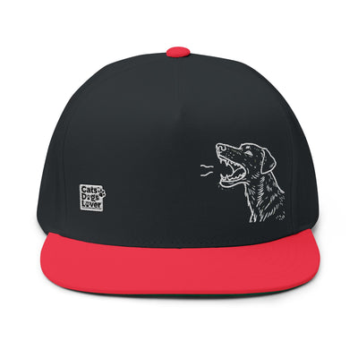 Stylish Dog Lover Flat Bill Cap style 1, Embroidered Hat for Pet Lovers, Dog Mom/Dad Gift, Casual Attire Accessory, Unique Cap for Everyday Wear