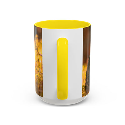 Golden Autumn Cat Coffee Mug - Cute Cat Mug, Nature Lover Gift, Cozy Kitchen Decor, Fall Drinkware, Cat Lover Gift