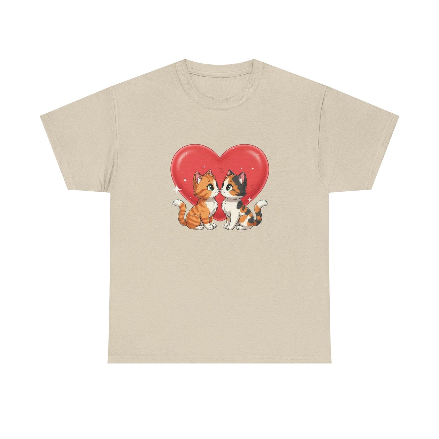 Cats in Love Unisex Tee - Cute Cat T-Shirt for Pet Lovers, Cat Owners, Sports Enthusiasts, Gifts for Animal Lovers, Casual Everyday Wear