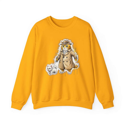Watercolor Cat & Dog painting Unisex Crewneck Sweatshirt style 1