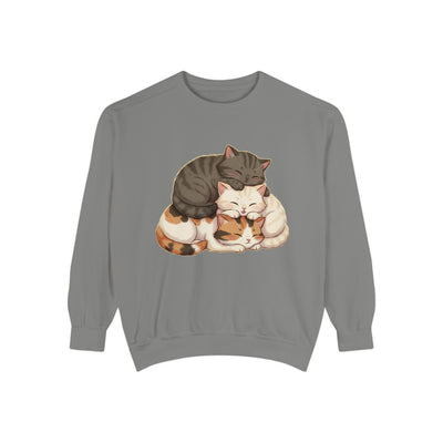 3 Cute Sleeping Cats style 3 Cozy Graphic Unisex Crewneck Sweatshirt