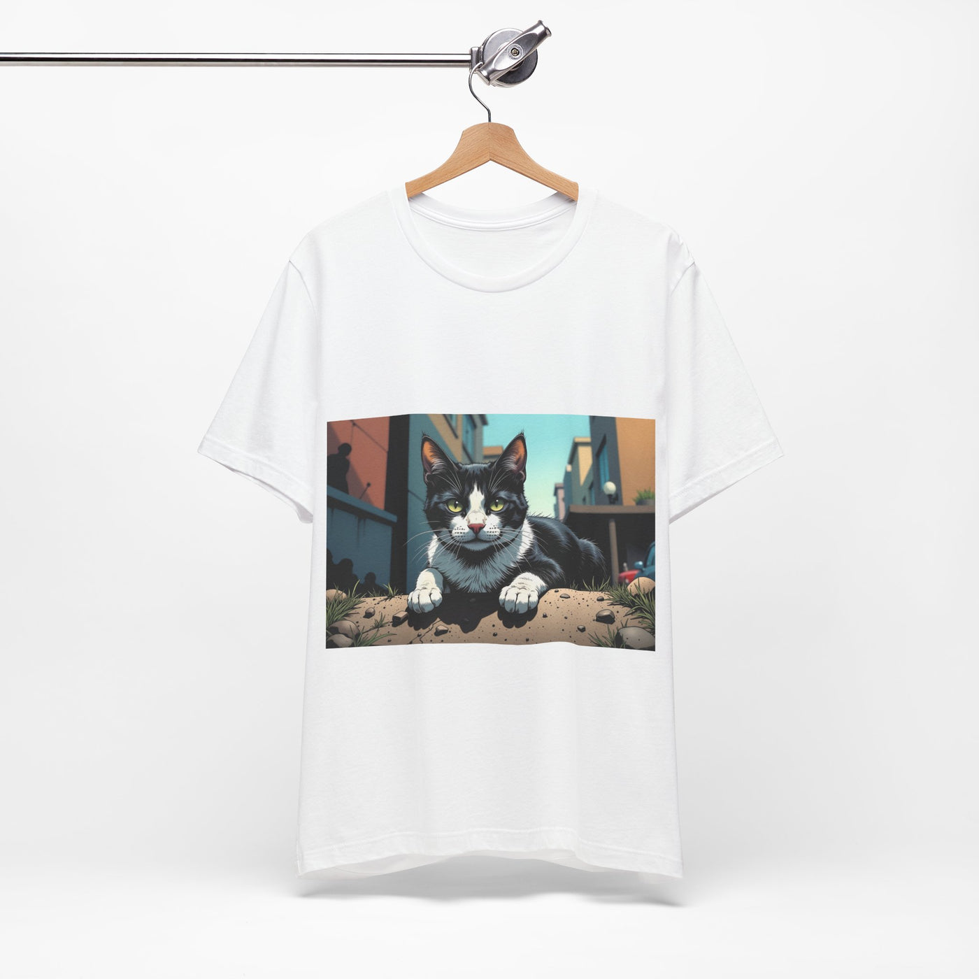 Cool Cat Graphic Tee style 1 - Unisex Jersey Short Sleeve Tee, Cat Lover Gift, Cute Cat T-Shirt, Casual Wear, Pet Owner Apparel
