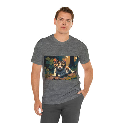 Cool Cat Graphic Tee style 2 - Unisex Jersey Short Sleeve Tee, Cat Lover Gift, Cute Cat T-Shirt, Casual Wear, Pet Owner Apparel
