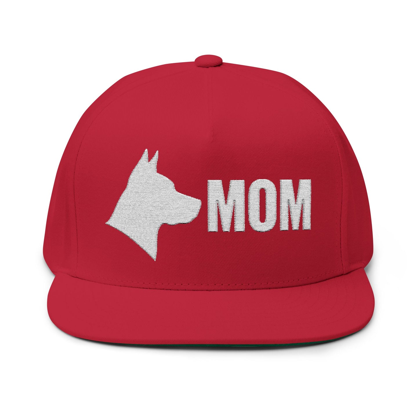 Stylish Embroidered Dog Mom Flat Bill Cap style 5