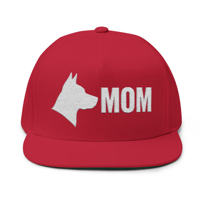 Stylish Embroidered Dog Mom Flat Bill Cap style 5