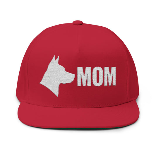 Stylish Embroidered Dog Mom Flat Bill Cap style 5