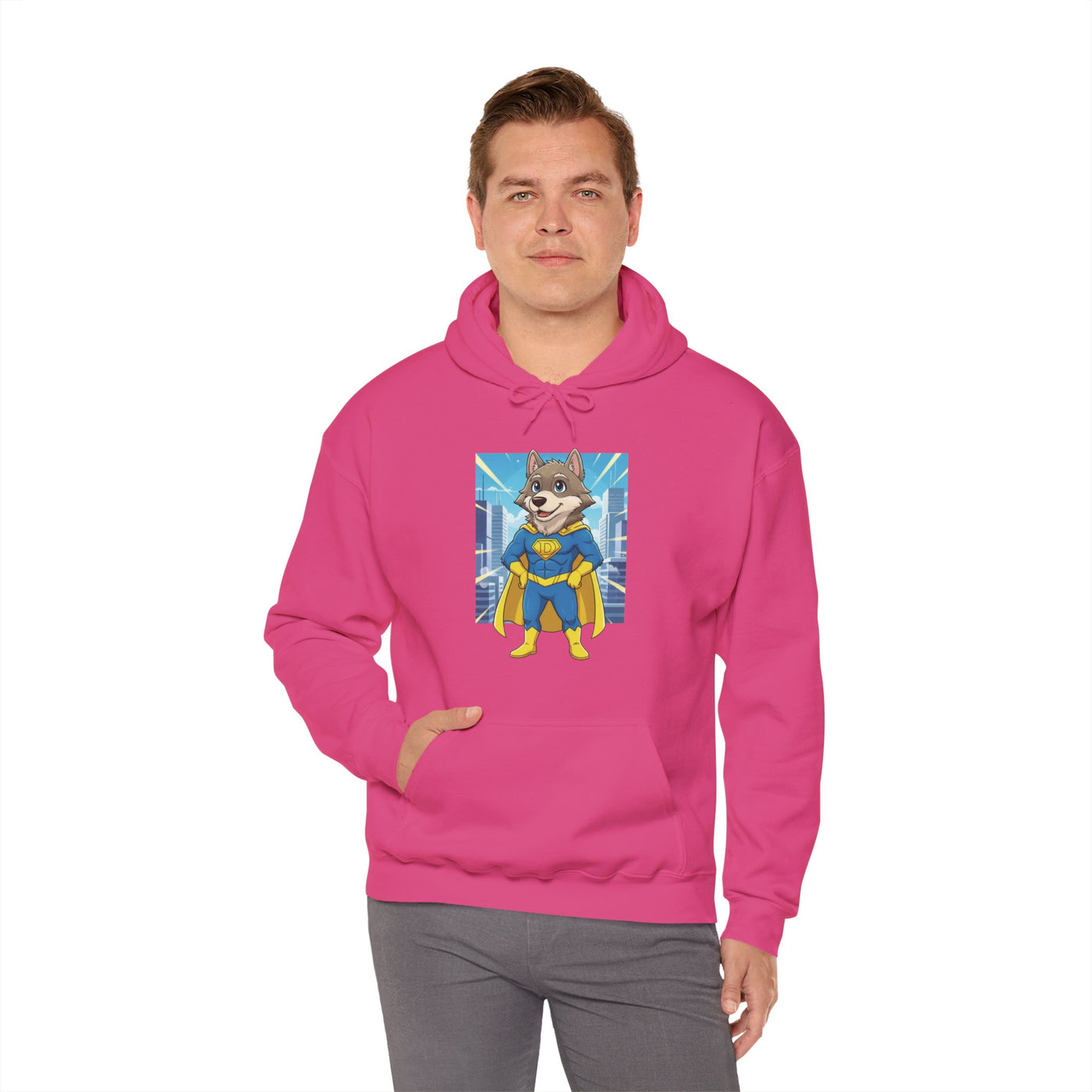 Dog cosplay Superman style 1 Unisex Hoodie - Fun & Playful Design