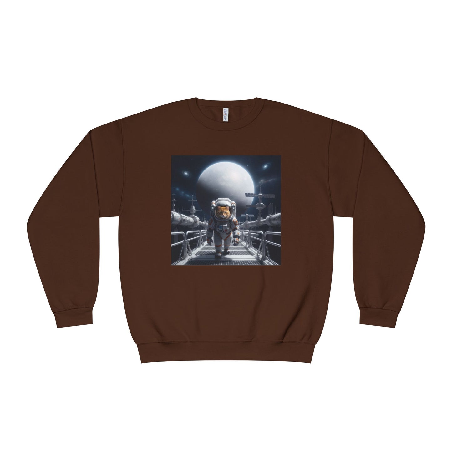 Space Cat Unisex NuBlend Crewneck Sweatshirt style 2