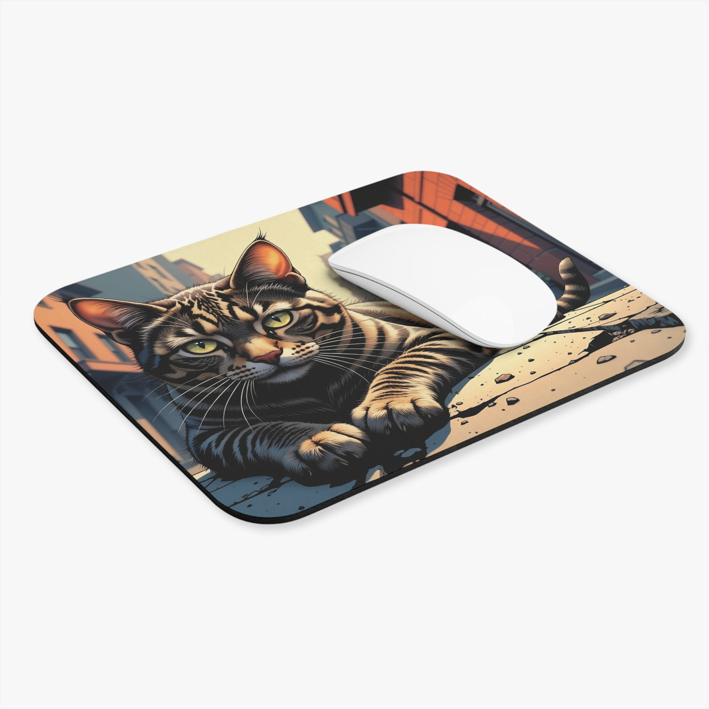 Cozy Cat Mouse Pad style 2 | Adorable Kitty Design, Desk Decor, Gift for Cat Lovers, Office Accessory, Pet-Themed Gift, Animal Lover Merchandise