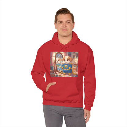 Dog cosplay Superman Funny Design Unisex Hoodie style 2