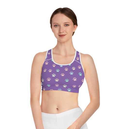 Cat Paw Print Women Fitness Activewear Sports Bra style 2