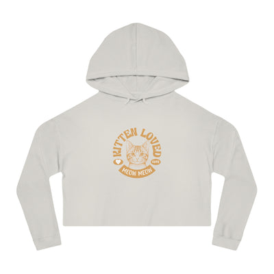 Kitten Loved - Orange Cat Graphic Women Cropped Hoodie