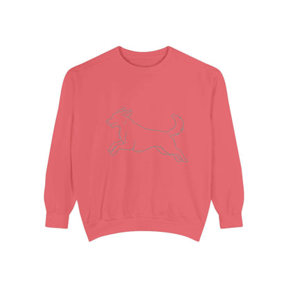 Running Dog Shadow Cozy Graphic Unisex Crewneck Sweatshirt style 1