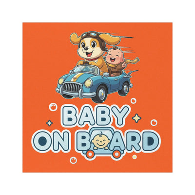 Baby on Board - Dog Driving Baby | Car Magnet