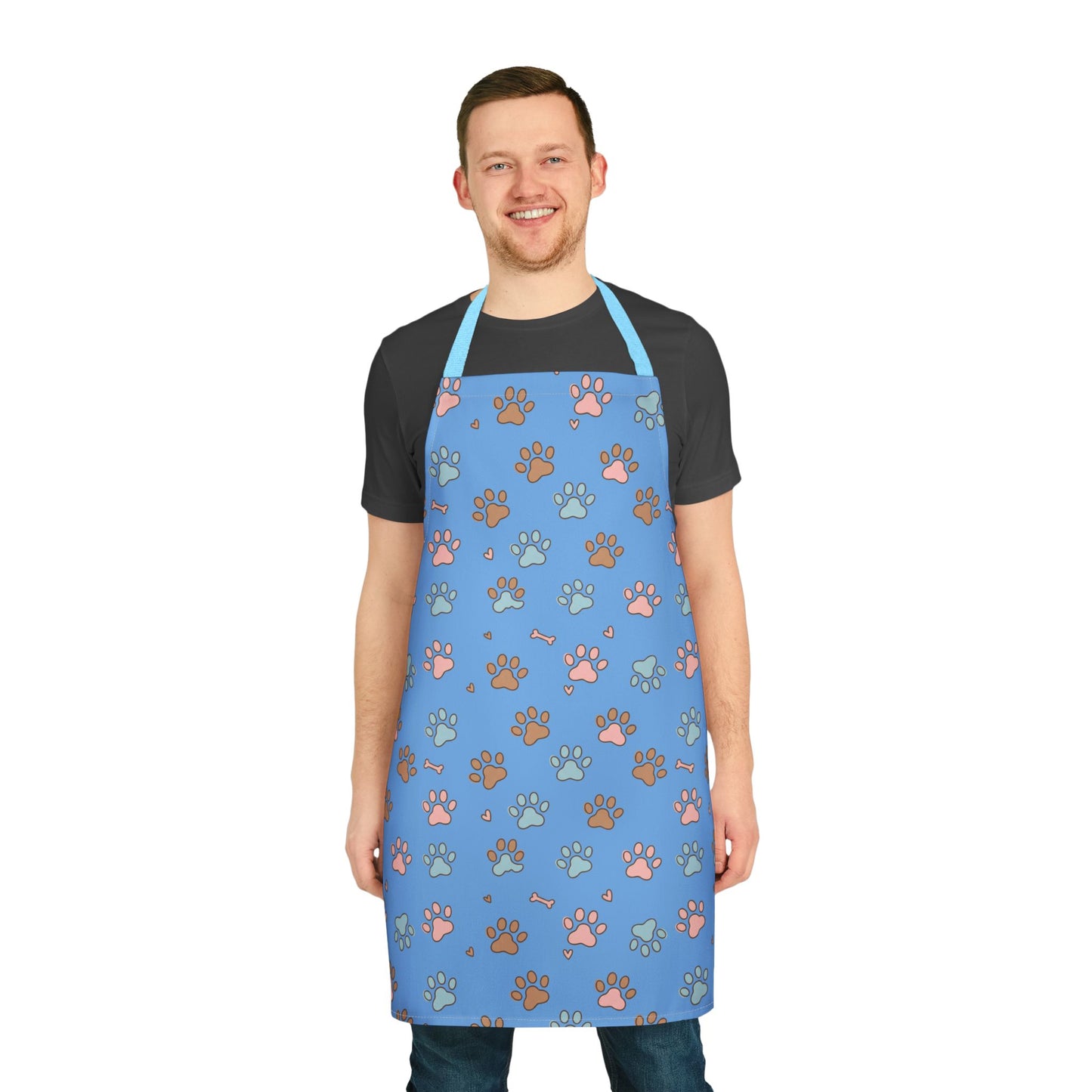 Cute Dog Paw Print 5-Color Straps Kitchen Apron