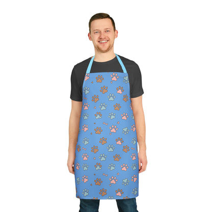 Cute Dog Paw Print 5-Color Straps Kitchen Apron