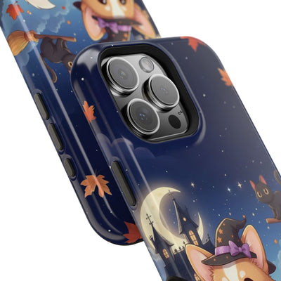 Halloween cute puppy anime style 4 Magnetic Impact-Resistant Phone Case, Cute Dog Design, Pet Owner Gift, Animal Lover Accessory, Birthday Gift for Dog Lovers