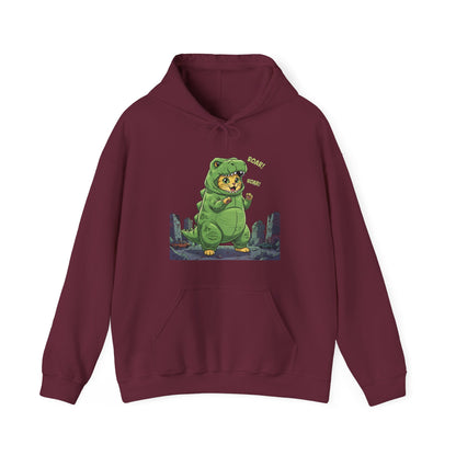 Cat cosplay Godzilla Funny Design Unisex Hoodie style 2