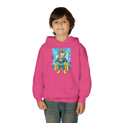 Dog cosplay Superman Funny Design Unisex Kids Hoodie style 1