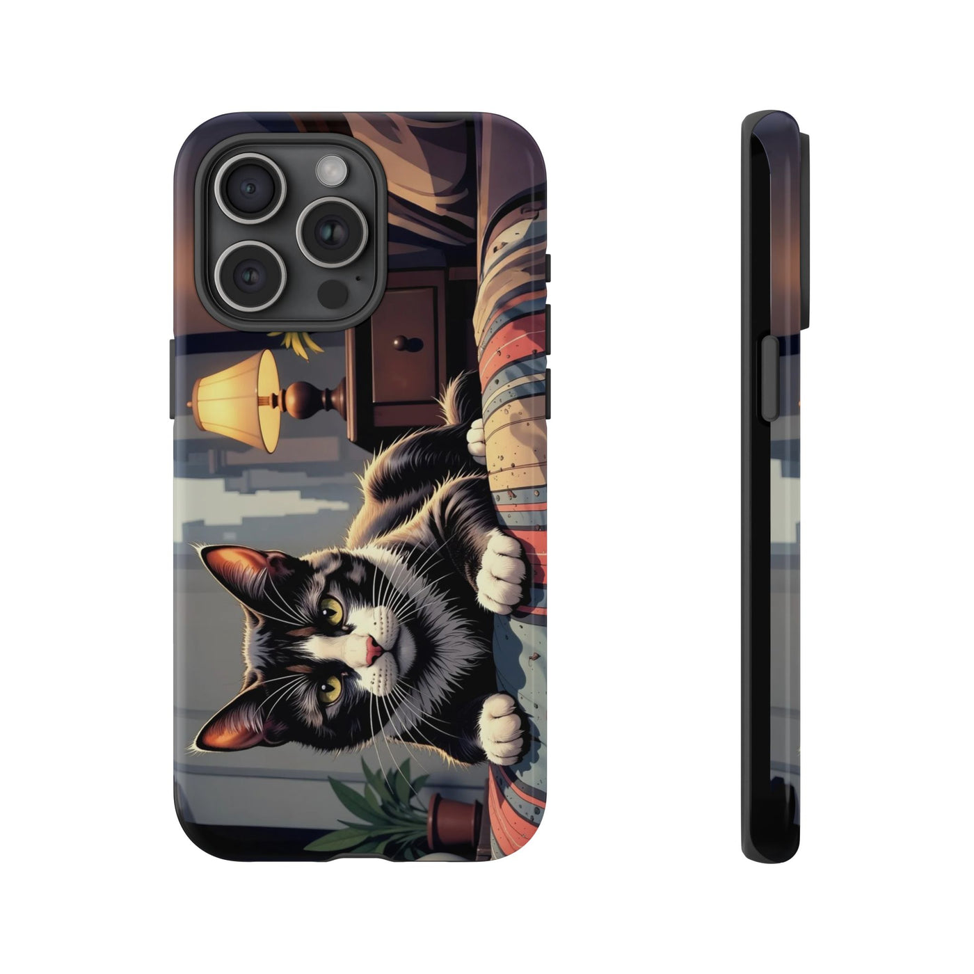 Cat on the bed - Tough Phone Case for Apple iPhone & Samsung Galaxy, Cute Pet Accessories, Gift for Cat Lovers