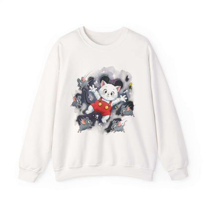 Watercolor Cat painting Unisex Crewneck Sweatshirt style 2