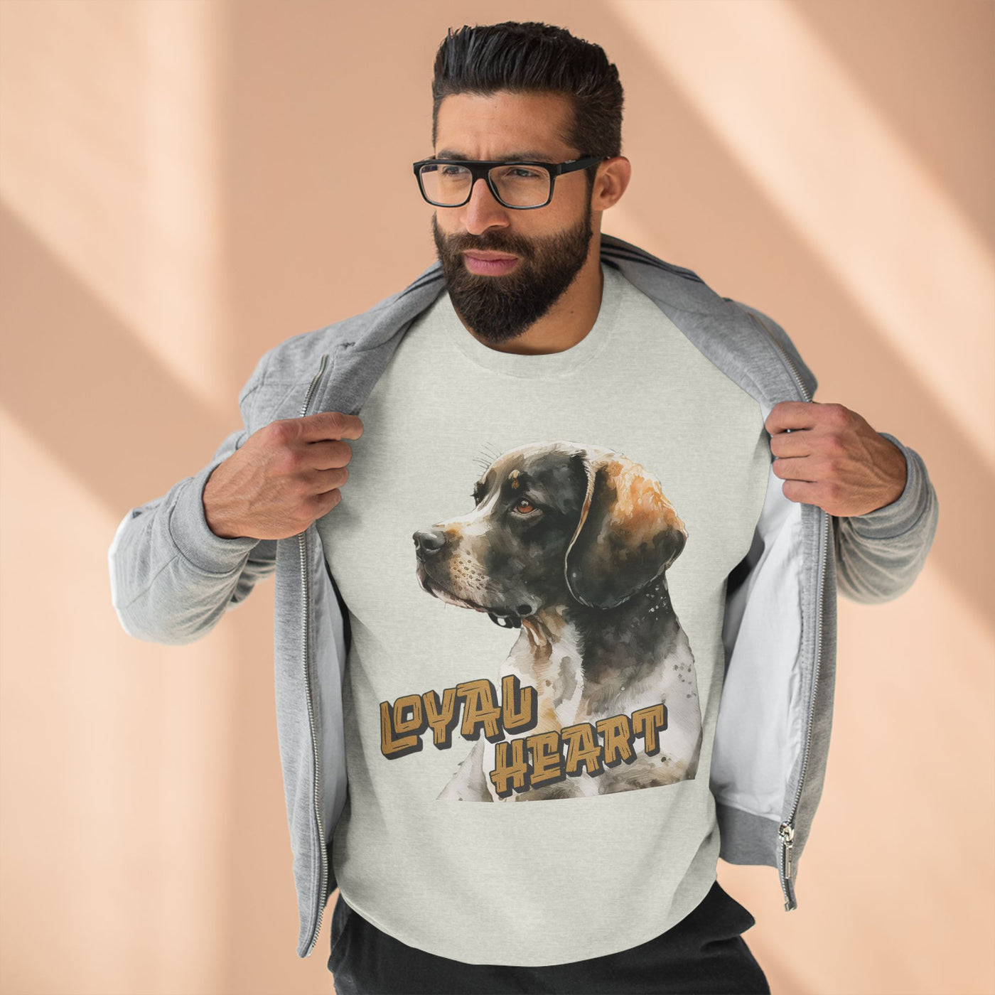 "Loyal Heart" Dog Lover style 4 Unisex Crewneck Sweatshirt