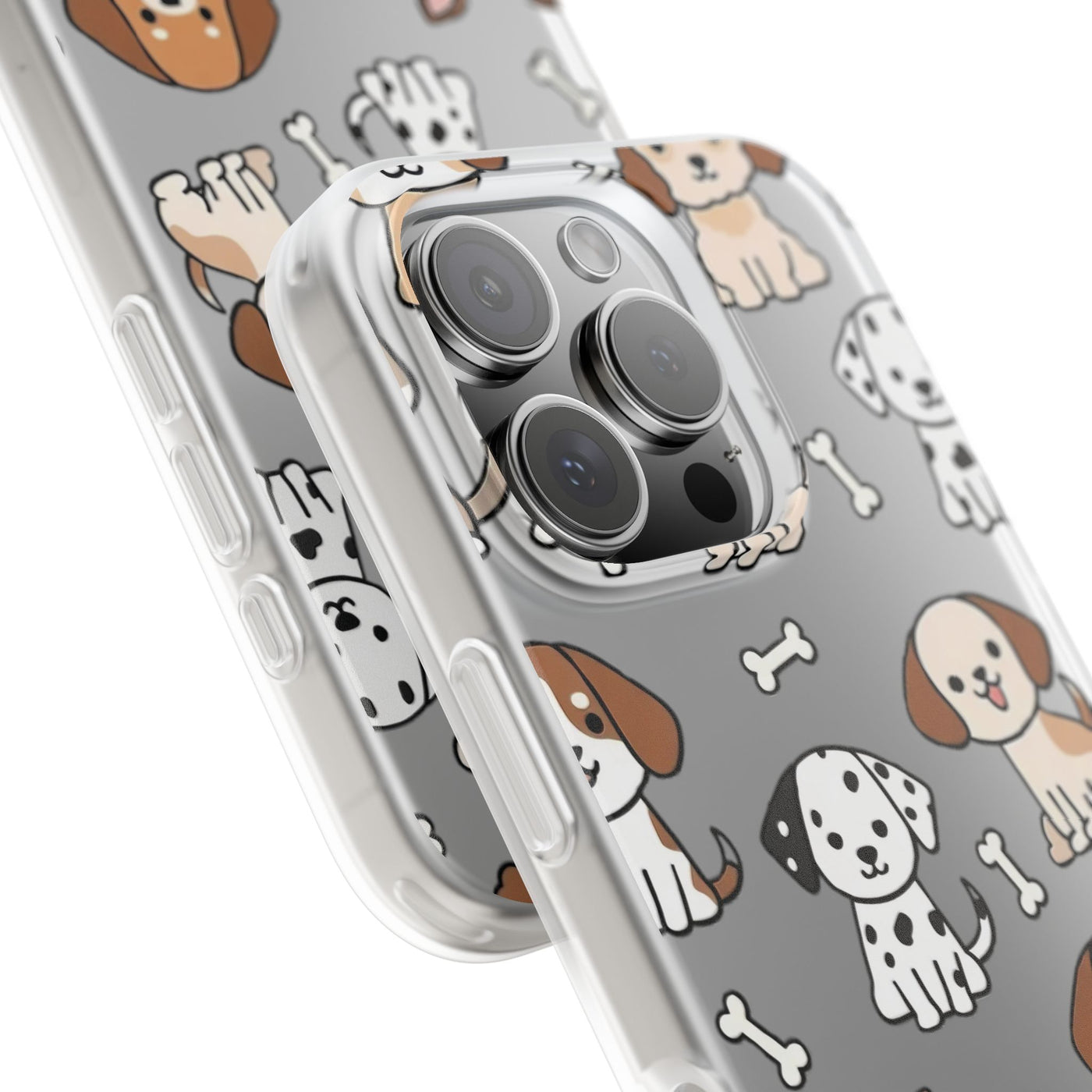 Funny Cute Dog Pattern iPhone 15 / 16 / 17 series Flexi Case