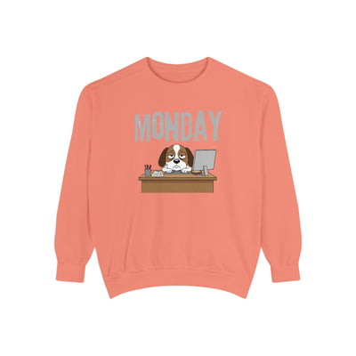 Monday Face Dog Stares Blankly Unisex Crewneck Sweatshirt style 6