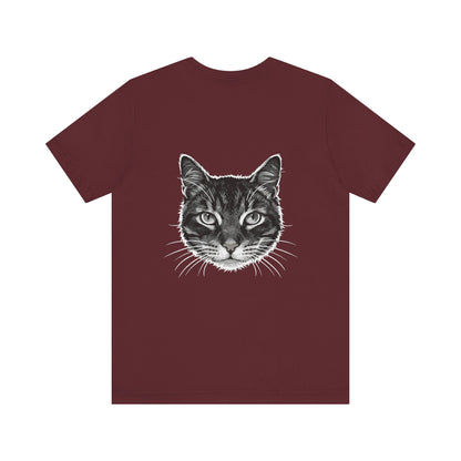 Cat Lover Unisex Tee Cat Head style 1, Perfect Gift for Pet Owners, Vintage Cat Design, Graphic T-shirt, Animal Lover, Casual Wear, Birthday Gift