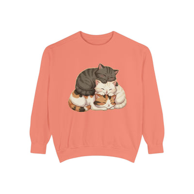 3 Cute Sleeping Cats style 3 Cozy Graphic Unisex Crewneck Sweatshirt
