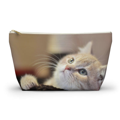 Cute Cat Accessory Pouch | Travel Accessory, Fun Gift, Pet Lover's Item, Unique Accessory Pouch, Travel Essentials