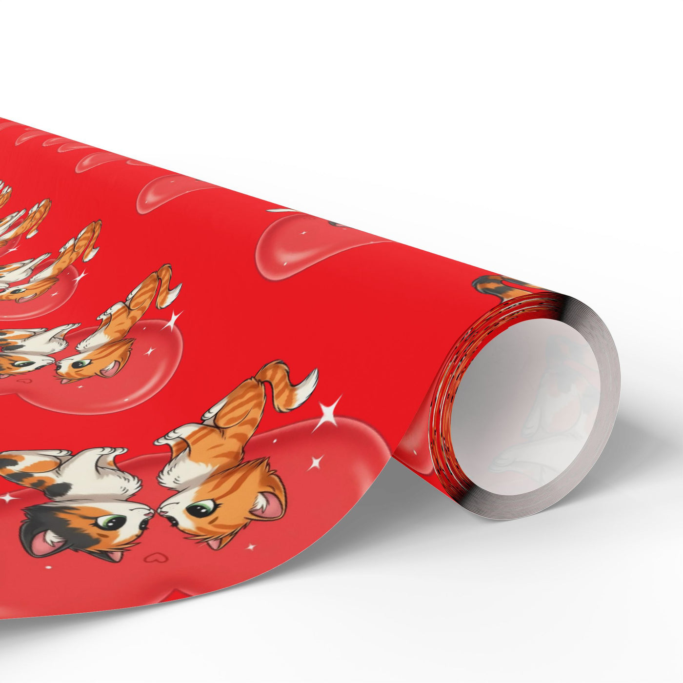 Cats in Love Red Themed Wrapping Paper, Perfect for Cat Lovers, Gift Wrap for Birthdays, Valentine’s Day, Pet Adoption Events, and More!