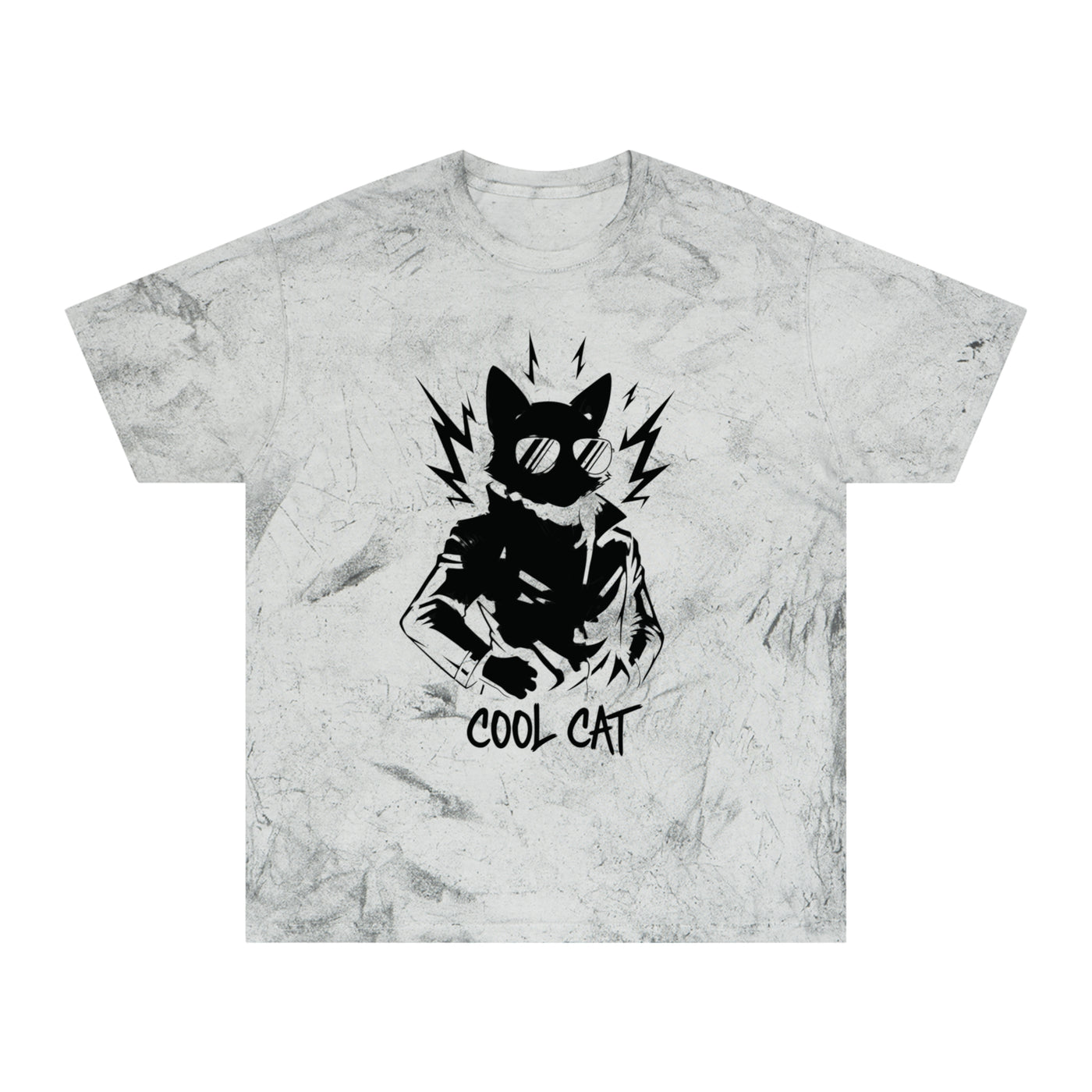 Black Cool Cat Unisex T-Shirt - Vibrant Graphic Tee, Gift for Cat Lovers, Casual Wear, Streetwear, Unique Style