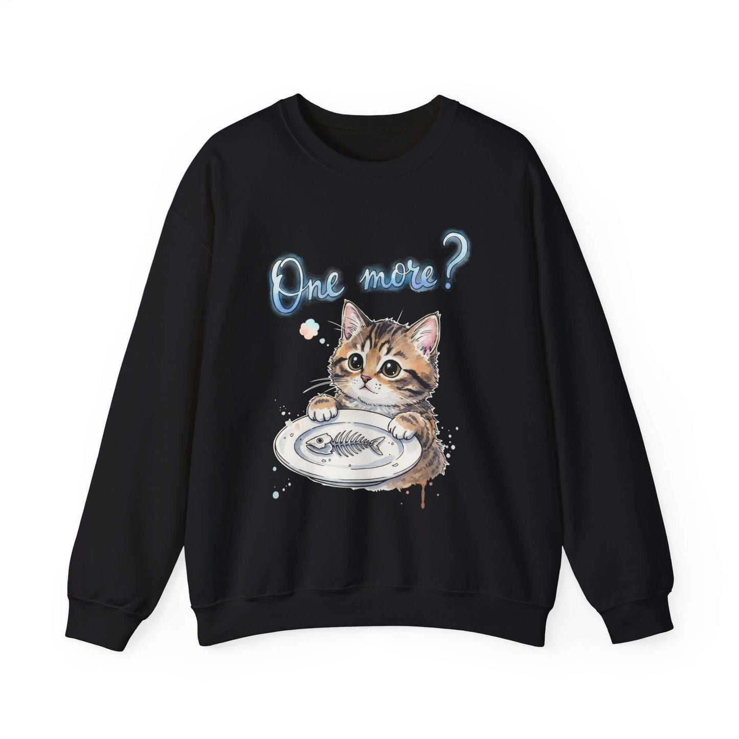 Watercolor Cat painting Unisex Crewneck Sweatshirt style 3