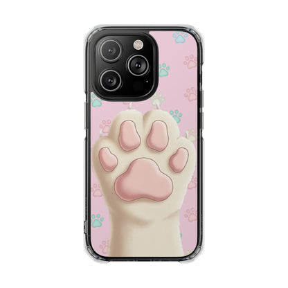 Colorful Cat Paw Print Magnetic Case for iPhone 16 series