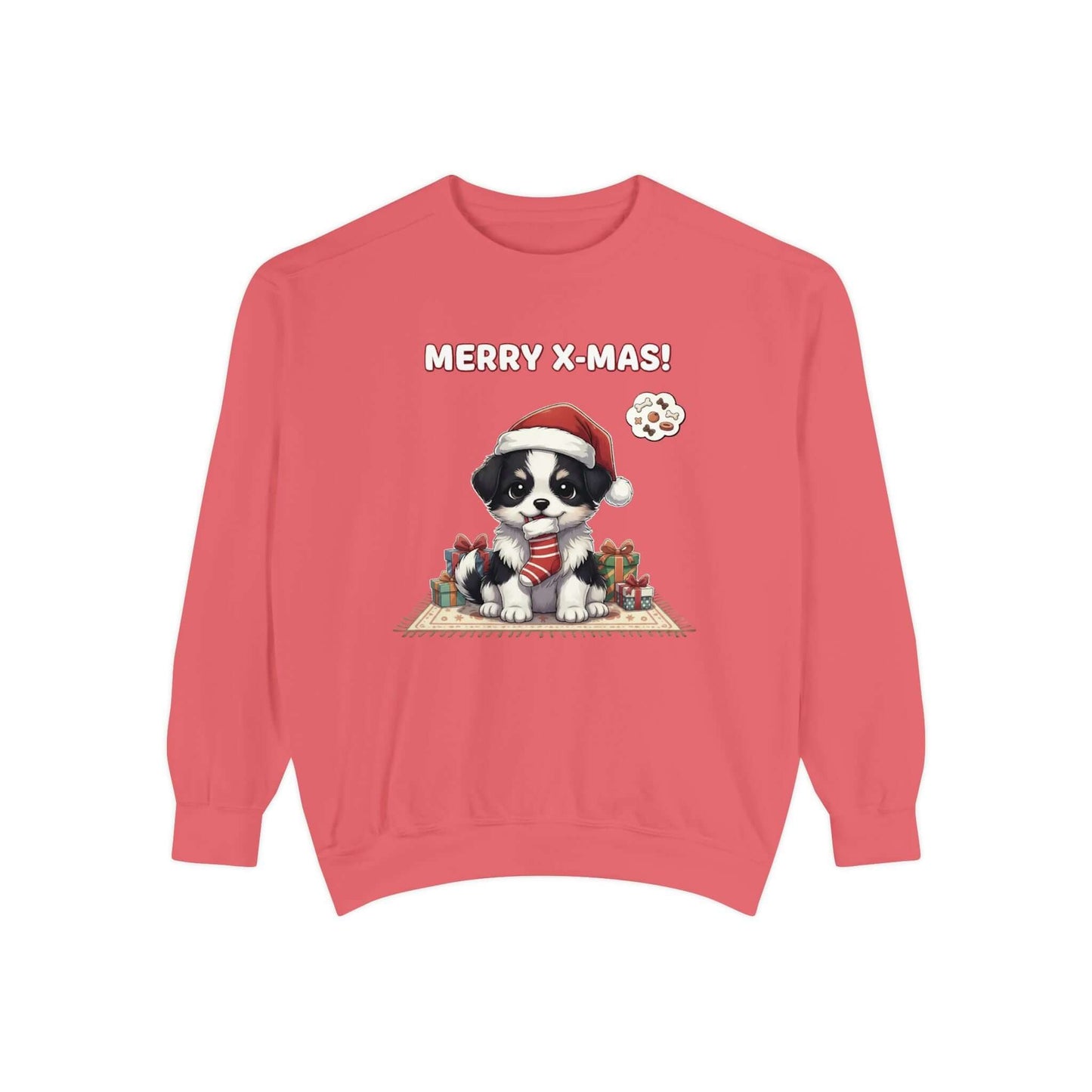 Puppy wait for Christmas presents Unisex Crewneck Sweatshirt style 7