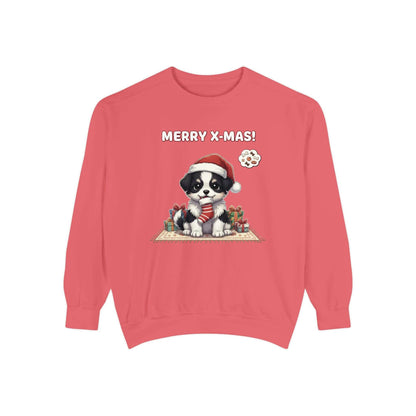 Puppy wait for Christmas presents Unisex Crewneck Sweatshirt style 7