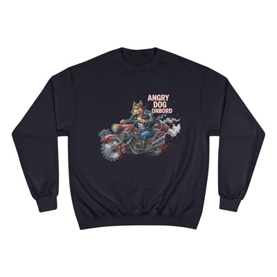 Angry Dog Onboard Graphic style 3 Champion Crewneck Sweatshirt for Gamers & Sci‑Fi Fans